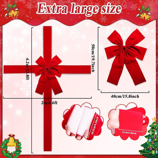Lazo de cinta colgante para puerta de Navidad