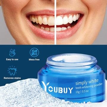 YOUBUY Polvo Blanqueador Dental Iluminador