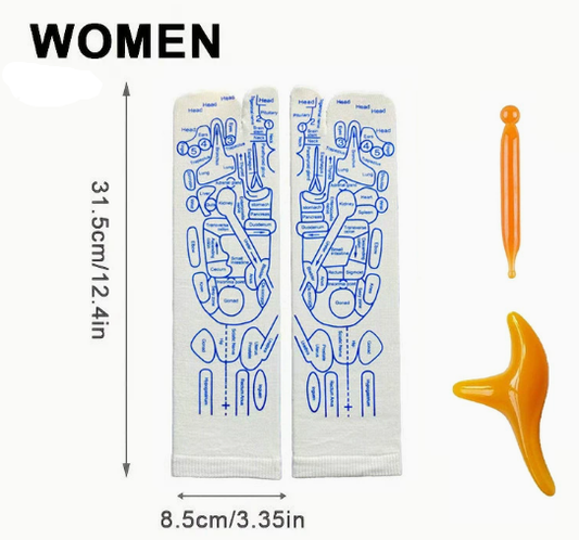 Calcetines de Reflexología con Herramienta de Masaje (Un Set)