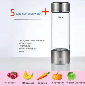 Vaso de agua hidrogenada