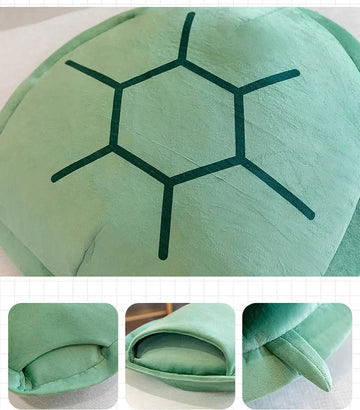 Almohadas Verdes Ponibles con Forma de Caparazón de Tortuga