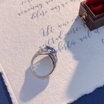 Anillo de moda de amatista