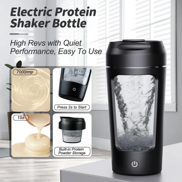 Vaso Mezclador Eléctrico Portátil para Proteínas de Suero